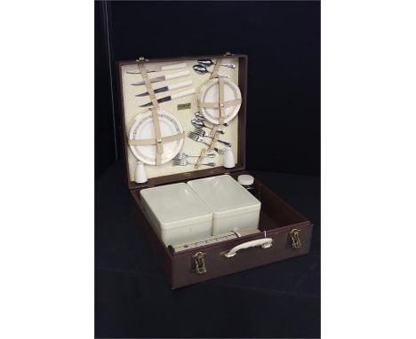 Vintage Brexton cased picnic set