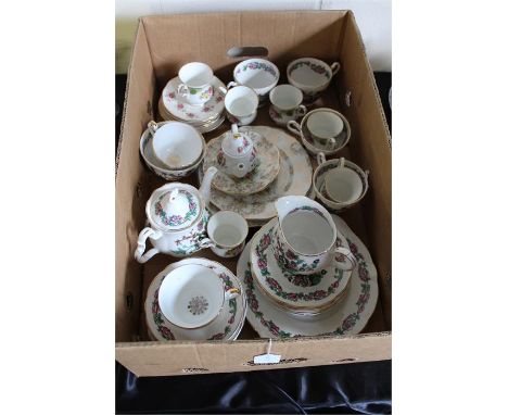 Quantity of ceramics to include an Imperial bone china tea service and Royal crest miniature floral teapot (qty)