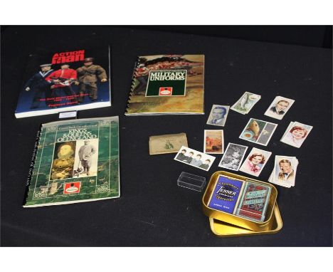 Loose cigarette cards by Wills, Churchman's and Player's, Craven Black Cat albums, Military Uniforms and Kings and Queens of 