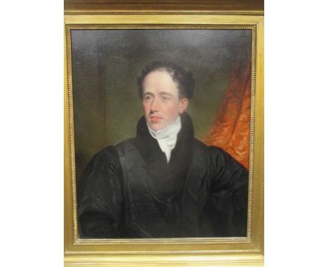 19th Century English School, Portrait of a cleric, half length, oil on canvas, 74 x 62cms