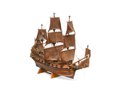 Surswift, a large wooden model of a 14-gun frigate, the ship with full rigging, mounted to a stand, 130 x 155cm