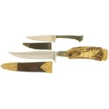 Konvolut aus 2 Jagdmessern