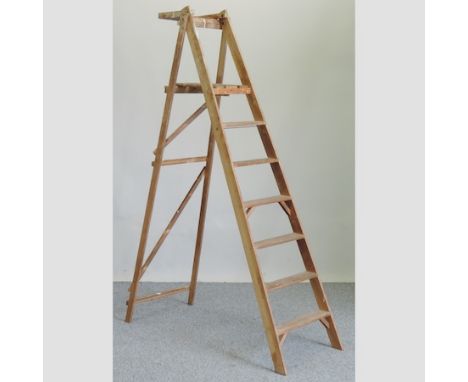 A wooden step ladder, 200cm tall 