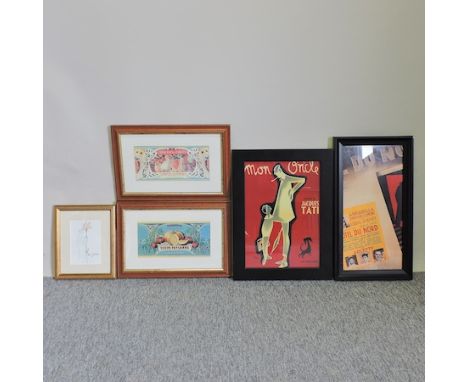 A collection of pictures and prints, largest 58 x 58cm