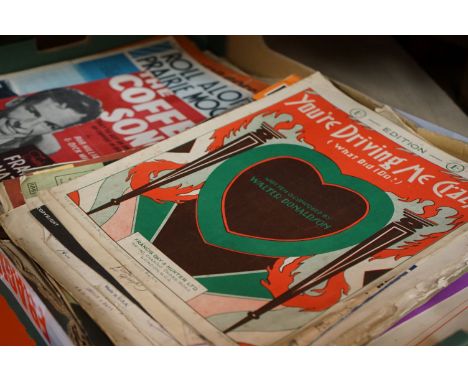 A large collection of vintage sheet music. 