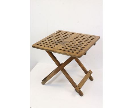 Unusual Folding Steamer Trunk Stand 