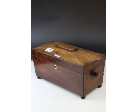 George IV mahogany tea caddy 