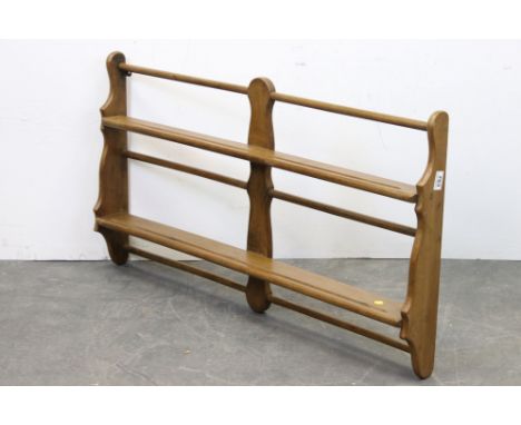 Vintage Ercol style Hanging Wall Shelf 