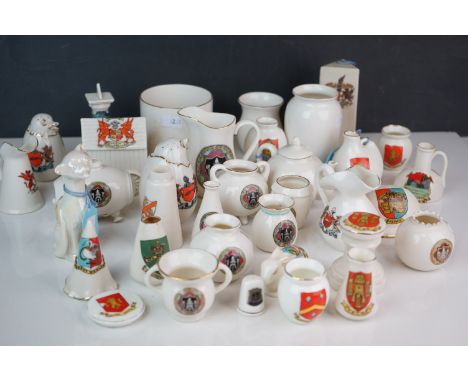 A collection of vintage crested china to include W.H.Goss and Arcadia. 