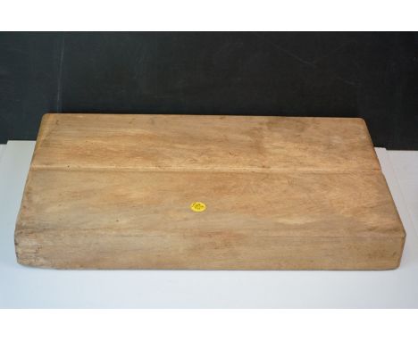 Vintage Pine Cabbage Slicer and a Heavy Kitchen Chopping Board 