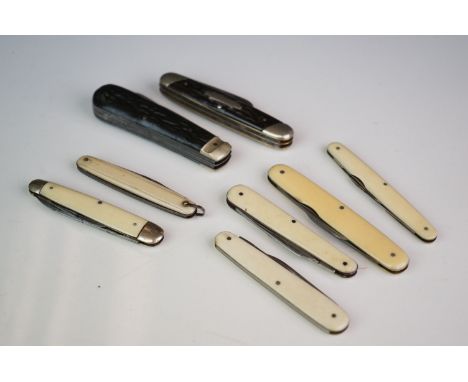 A collection of vintage penknives, mainly Sheffield makers. 