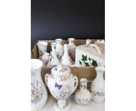 A collection of mainly Aynsley ceramics together with a vintage cheese dish. 