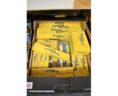 Triang Waterline Models:&nbsp;a collection of nine vintage boxed ships; six unboxed; a part set of Battle Class Destroyers, i
