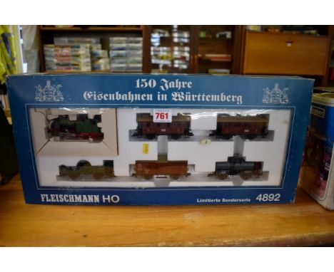 Fleischmann:&nbsp;HO gauge: a boxed limited edition Wurttemberg local train, No.4892. 