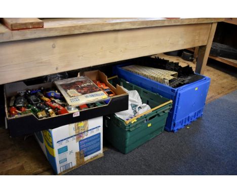 Scalextric:&nbsp;a large quantity of vintage Scalextric, to include: thirty-six cars of various ages; a box of track and acce
