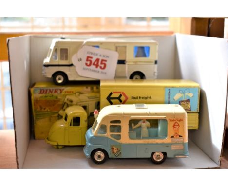 Diecast vehicles:&nbsp;a vintage Dinky Midland Mobile Bank No.280, boxed; together with a Corgi 'Smith's' Karrier Van; and a 