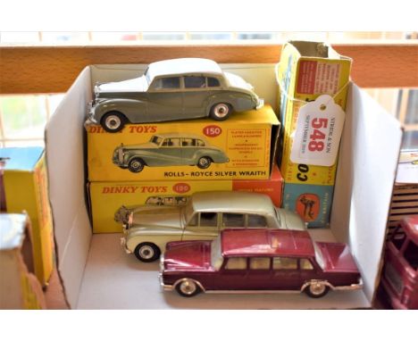 Dinky Toys:&nbsp;two vintage diecast vehicles, comprising: Rolls-Royce Phantom V, No.198; and a Rolls-Royce Silver Wraith, No