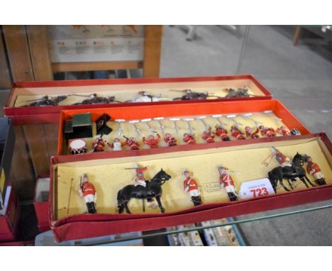 Britains:&nbsp;a vintage set of 'The Life Guards', No.2029; together with a similar set of '12th Royal Lancers', No.2076, bot