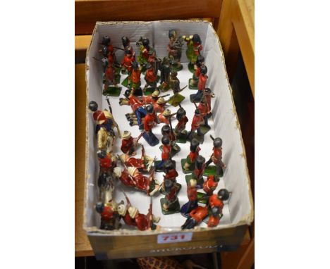 J Hill &amp; Co (Johillco): a group of 21 vintage Black Watch metal soldiers;&nbsp;together with 15 similar by other makers. 