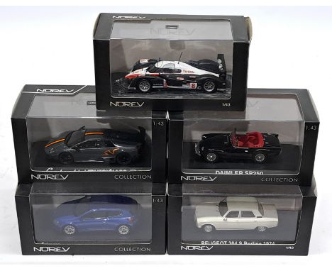 Norev, 1:43 scale, a Car group. &nbsp;Includes Lamborghini Murcielago, Peugeot 304 S Berline 1974, Daimler SP250. &nbsp;Altho