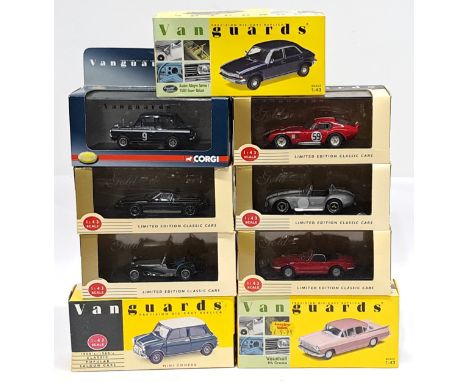 Lledo Vanguards Gold &amp; similar, 1:43 scale, a boxed Car group.&nbsp; Includes Lotus Elan, Mini Cooper &amp; Vauxhall PA C