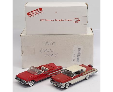 Danbury Mint & Franklin Mint, 1:24 scale, 1957 Mercury Turnpike Cruiser & 1960 Chevrolet Impala C...