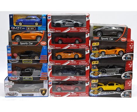 NewRay, MSZ&nbsp;&amp; similar, 1:32 scale &amp; similar, a boxed Car group. &nbsp;Includes Lamborghini Huracan LP 610-4, Jag