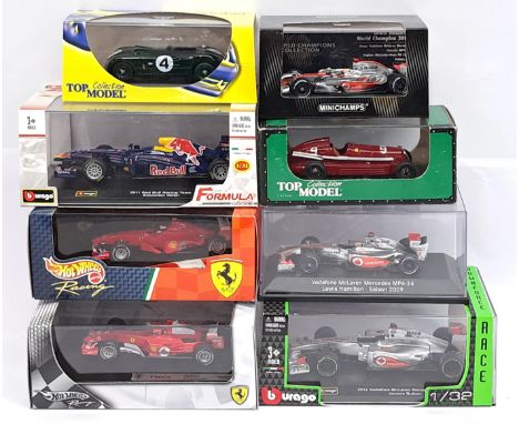 Minichamps, Mattel Hot Wheels Racing, Bburago &amp; similar, 1:43 scale &amp; similar, a Racing Car group. &nbsp;Includes 199