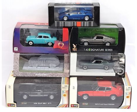 Minichamps, Signature Series, Bburago &amp; similar, 1:43 scale &amp; similar, a Car group. &nbsp;Includes Ford Mustang &lsqu