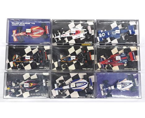 Minichamps, 1:43 scale, F1 Formula 1 Racing Cars group.&nbsp; Includes Tyrrell Ford 007 P. Depailler 1974 &amp; Tyrrell Ford 