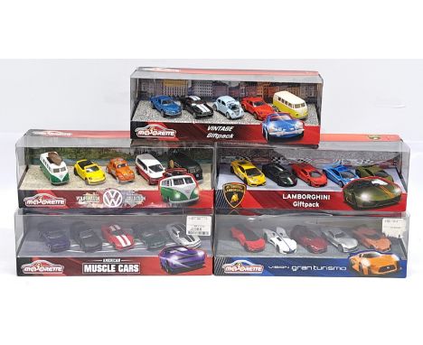 Majorette Gift Packs, 1:64 scale, a boxed Car group. &nbsp;Consisting of Vintage, Volkswagen, American Muscle Cars, Lamborghi