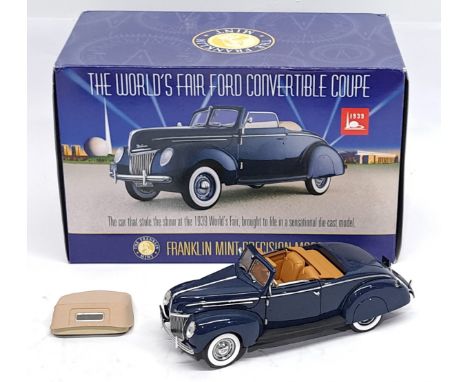 Franklin Mint, 1:24 scale, World&rsquo;s Fair Ford Convertible Coupe (1939), Car, boxed.&nbsp; Although unchecked for complet