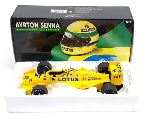 Minichamps, 1:18 scale,&nbsp;540871812 Ayrton Senna Lotus Honda 99T&nbsp;1987, boxed. &nbsp;Although unchecked for completene