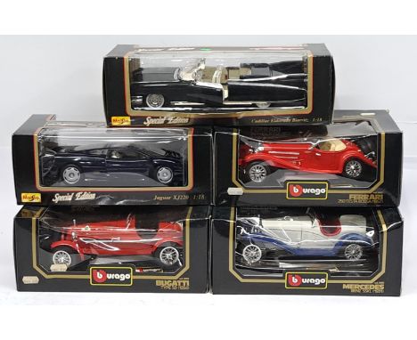 Bburago &amp; Maisto, 1:18 scale, a boxed Car group. &nbsp;Although unchecked for completeness (please note some re-boxed Car