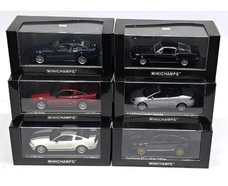 Minichamps, 1:43 scale, a Ford&nbsp;Car group.&nbsp; Includes Ford Mustang, Ford Focus Coupe-Cabriolet &amp; Ford Focus RS Le