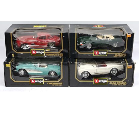 Bburago 1:18 scale &amp; similar, a boxed Car group. &nbsp;Although unchecked for completeness (please note some re-boxed Car