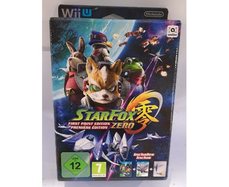 Nintendo, a boxed StarFox Zero First Print Edition for the Nintendo Wii U. Includes Game, Starfox Guard bonus expansion &amp;