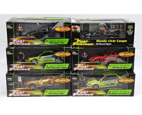 Racing Champions, Revell &amp; Joyride, The Fast and the Furious, 1:24 scale, a boxed Car &amp; Figure group. &nbsp;Includes 