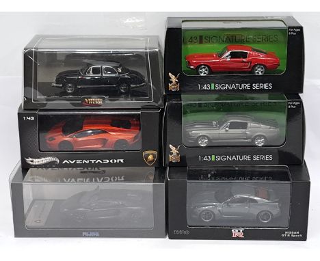 Signature Series, Ebbro, Mattel Hot Wheels Elite, 1:43 scale, a Car group. &nbsp;Includes Nissan GT-R Spec V &amp; 1954 Panha
