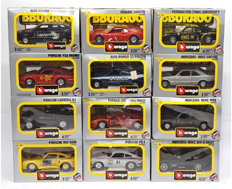 Bburago, 1:24 scale, a boxed Car group. &nbsp;Includes Alfa Romeo 33 Polizia, Ferrari 308GTB &amp; Porsche 935 Momo. &nbsp;Al