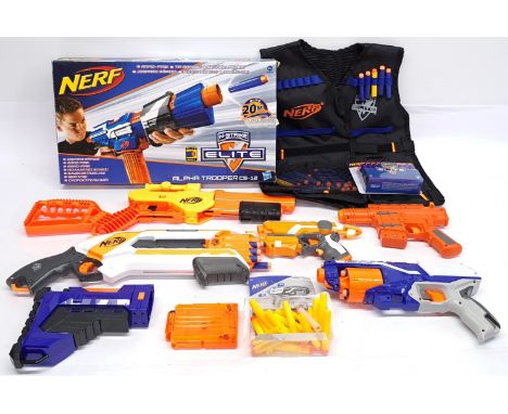 Nerf, Rifles, Pistols, Darts &amp; similar, a boxed &amp; unboxed Gun related group. &nbsp;Although untested &amp; unchecked 