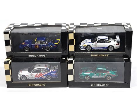 Minichamps, 1:43 scale, a Racing Car group.&nbsp; Includes Porsche 934, Porsche 911 GT3 Cup &amp; BMW 320i. &nbsp;Although un