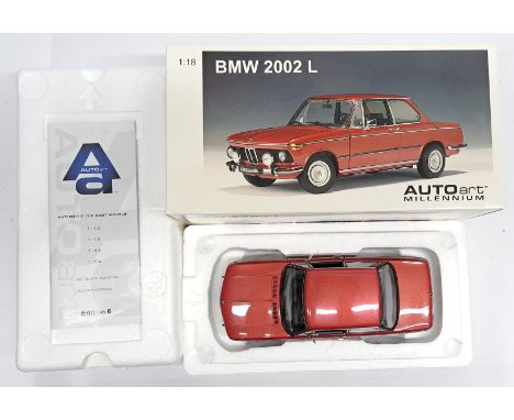 AutoArt Millennium, 1:18 scale, BMW 2002 L, boxed.&nbsp; Although unchecked for completeness condition generally appears to b