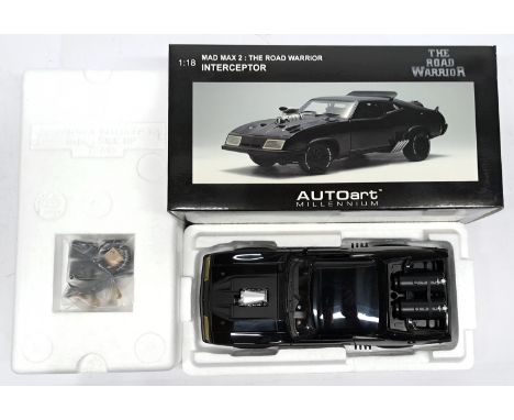 AutoArt Millennium, 1:18 scale, Mad Max 2 The Road Warrior Interceptor, TV &amp; Film related Car, boxed. Although unchecked 