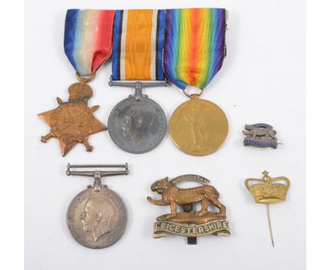 Cpl. A Stafford 407863 R.A.F. British War Medal and Victory Medal, Pte. A Stafford 2736, Leics R. 1914-15 Star, Pte. A C Davy