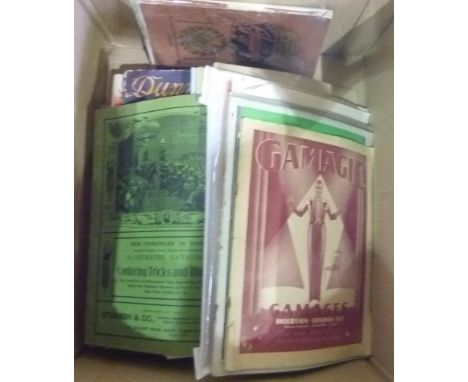GAMAGES.  3 magic catalogues; also a bundle of other ephemera, periodicals, etc. re. magic & conjuring.