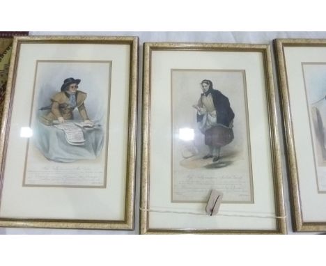 WILKIN F. W.  3 hand col. lithographs, each of Miss Kelly in the characters of Lady Savage, a Scotch fishwife & Mac Credit. P