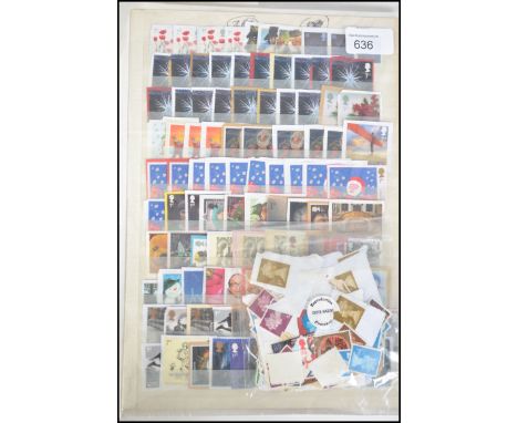 Un-cancelled 1ST CLASS STAMPS x200 (all pre Security patch Issues) on display card. Face value of these alone £128 + packet o