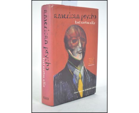 Bret Easton Ellis; American Psycho; First English Hardcover Edition, Picador, London, 1998. Black cloth with silver titles an