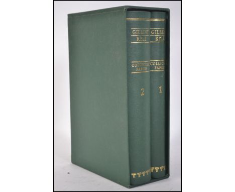 Gilbert Ryle - Collected Papers. Volumes I & II, published by Thoemmes, Bristol. First edition presentation set. Green hard c